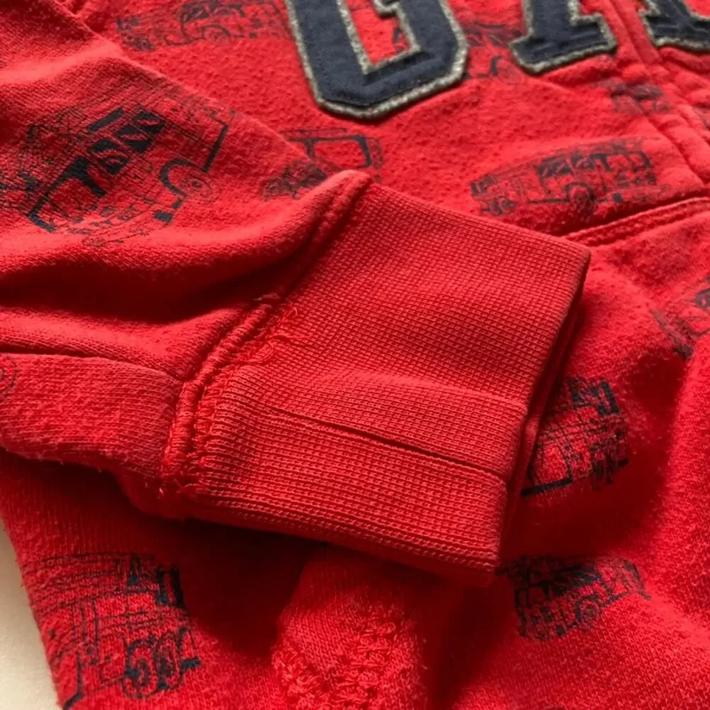 Baby Gap Toddler Logo Zipper Hoodie - Firetrucks - Red Blue - 5T